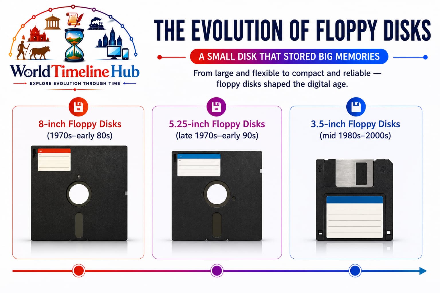 Floppy disks for portable file exchange on early personal computers