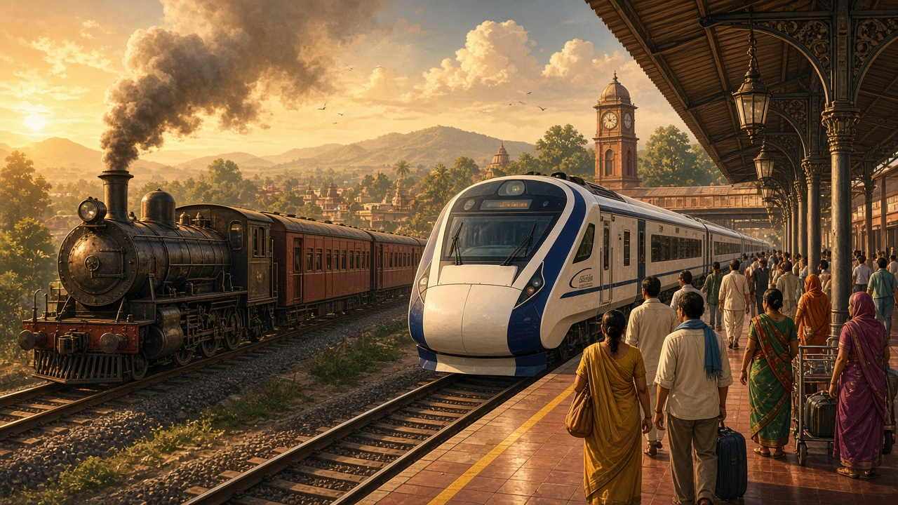 Indian Railways overview from steam heritage to modern passenger trains